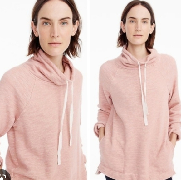 J. Crew Gray funel neck 100% Co gray pullover sweater size S/M - Picture 2 of 11